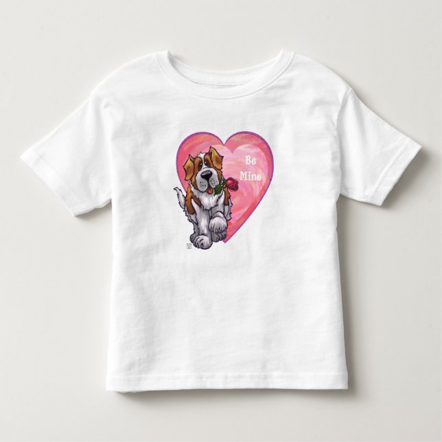 St. Bernard Valentinstag Kleinkind T-shirt (Vorderseite)