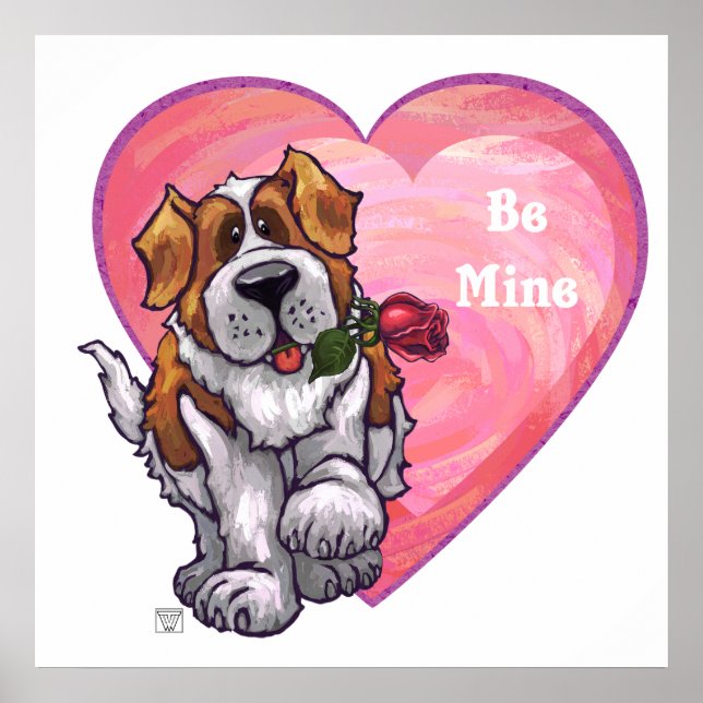 St. Bernard Valentinstag Poster (Vorne)