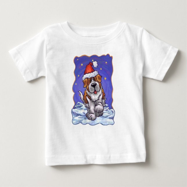 St. Bernard Weihnachten Baby T-shirt (Vorderseite)