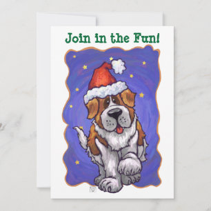 St. Bernard Weihnachten Einladung