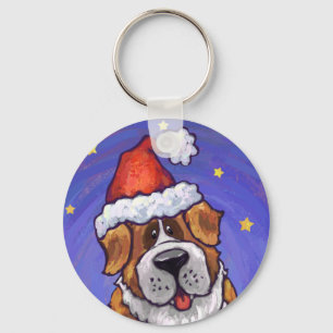 St. Bernard Weihnachten Schlüsselanhänger
