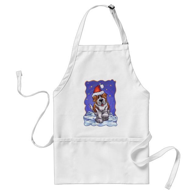 St. Bernard Weihnachten Schürze (Vorne)