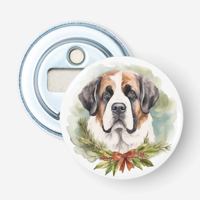 St. Bernard Weihnachtsfeiertag Flaschenöffner (Vorderseite)