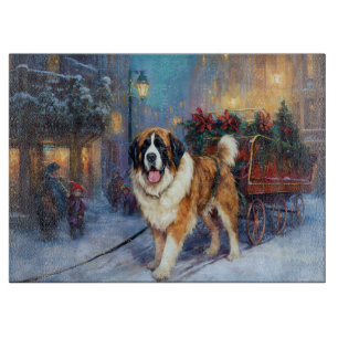 St. Bernard Weihnachtsfeiertag Schneidebrett