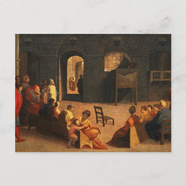 St. Bernardino Siena Preaching Postkarte (Vorderseite)