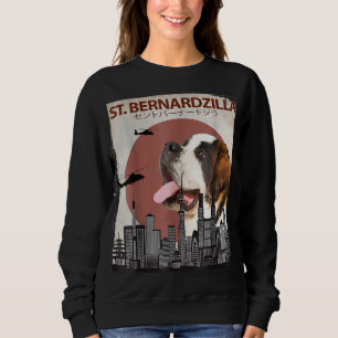 St. Bernardzilla Funny Festival Moon and Stars Sweatshirt