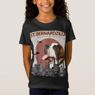 St. Bernardzilla Funny Festival Moon and Stars T-Shirt