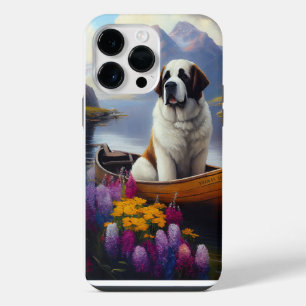 St. Bernhard auf einem Paddel: Ein landschaftliche iPhone 14 Pro Max Hülle