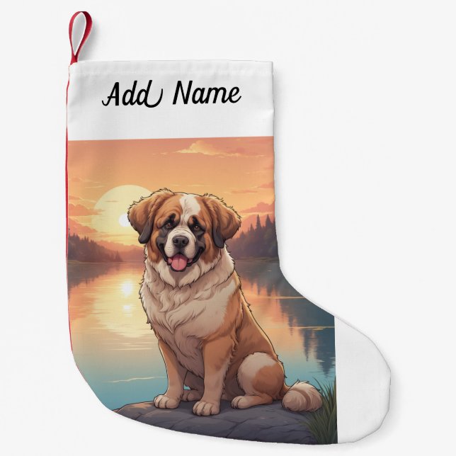 St.-Bernhard-Hund Kleiner Weihnachtsstrumpf (Vorderseite)