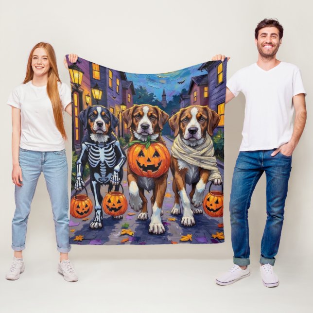 St.-Bernhard-Hunde in Halloween-Kostümen Fleecedecke (Beispiel)