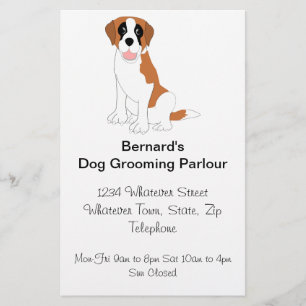 St. Bernhard-Hundepflege Salon Flyer