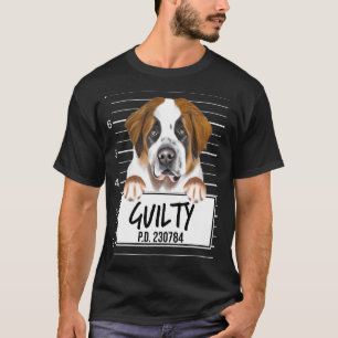 St.-Bernhard-Mugshot-schuldiger Hund T-Shirt