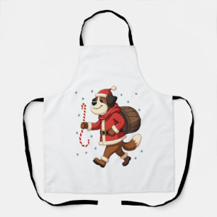 St. Bernhard Rettung Weihnachten Schürze