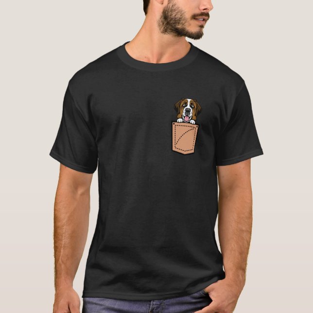 St. Bernhard Taschenhund T-Shirt (Vorderseite)