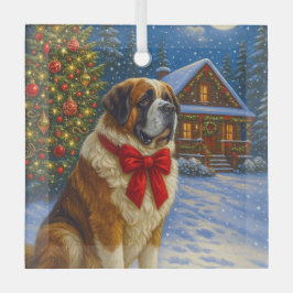 St. Bernhard-Weihnachtsglas-Ornament Ornament Aus Glas