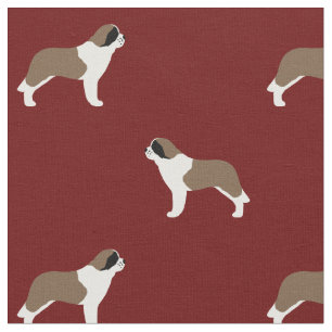 St. Bernhards   Muster für Hunde Liebhaber Stoff