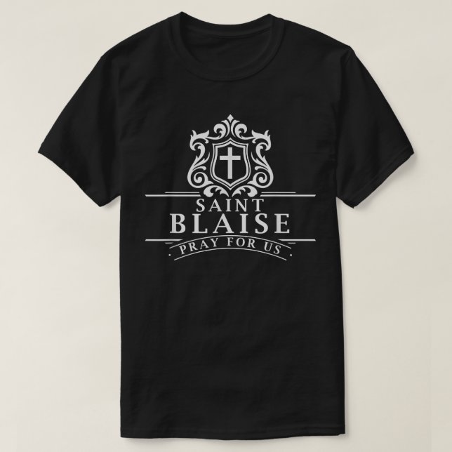 St Blaise Candle Patron Catholic Saint  T-Shirt (Design vorne)