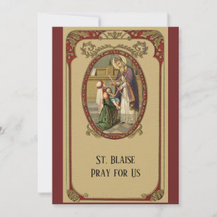 St. Blaise Katholischer Patron Heilige Throat Kran