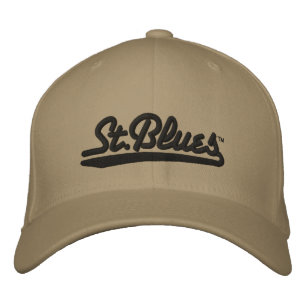 St. Blues bestickte Wollkappe Kappe