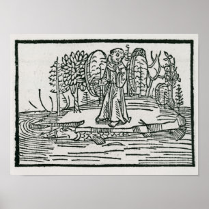 St. Brendan auf der Fischinsel Poster