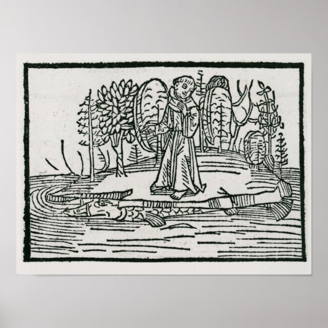 St. Brendan auf der Fischinsel Poster (Vorne)