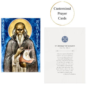 St. Brendan der orthodoxen Gebetskarte des Navigat Platzkarte