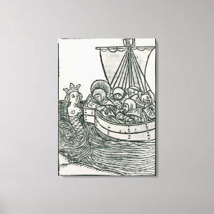 St. Brendan und die Sirene Leinwanddruck