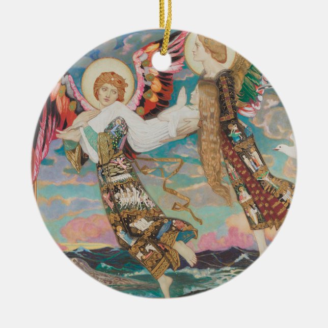 St. Bride, c. 1913 von John Duncan Keramik Ornament (Vorne)