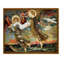 St. Bride - Carried by Angels - by John Duncan