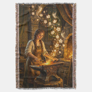 St Brigid Blacksmith Fairies Flowers Fantasy Art Decke