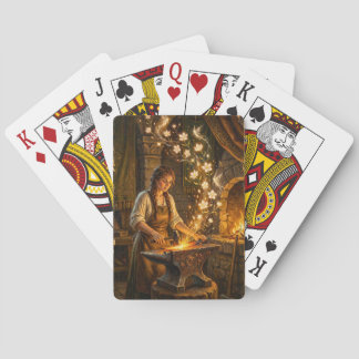 St Brigid Blacksmith Fairies Flowers Fantasy Art Spielkarten