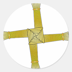 St. Brigid-Kreuz Runder Aufkleber