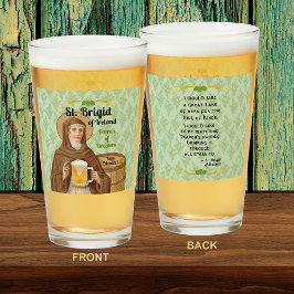 St. Brigid of Ireland and Her Barrel of Beer Glas