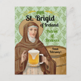 St. Brigid of Ireland and Her Barrel of Beer Postkarte