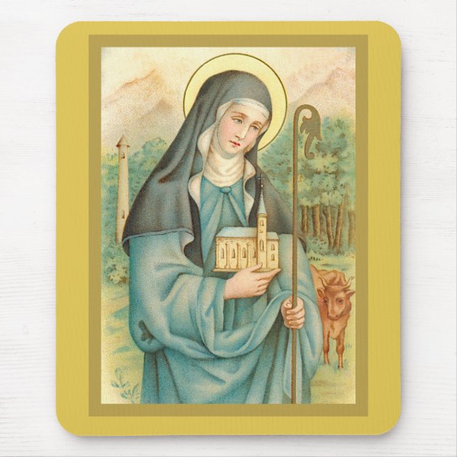 St. Brigid of Ireland (M 014) Mousepad (Vorne)