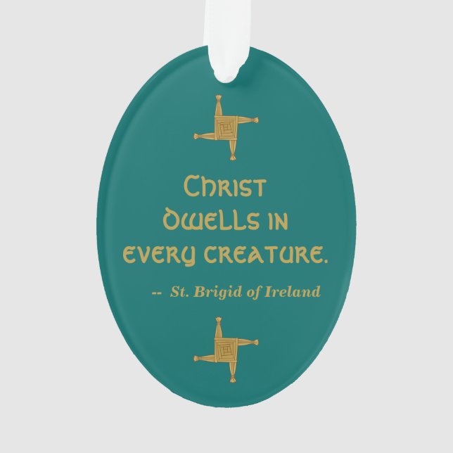 St. Brigid of Ireland (M 014) Ornament (Rückseite)