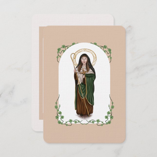 St. Brigid of Kildare Gebet Card Dankeskarte (Vorne/Hinten)