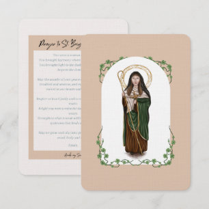 St. Brigid of Kildare Gebet Card Dankeskarte