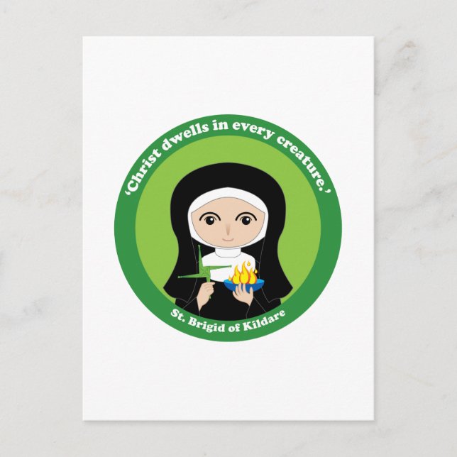 St. Brigid of Kildare Postkarte (Vorderseite)