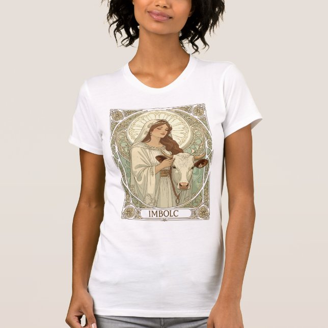St Brigid Patroness Saint of Ireland Imbolc T-Shirt (Vorderseite)