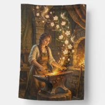 St. Brigid Schmiedefeen Blumen Fantasy-Kunst