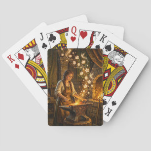 St. Brigid Schmiedefeen Blumen Fantasy-Kunst Spielkarten