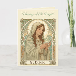 St Brigid The Patron Of Dairy Workers Karte
