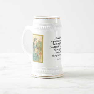 St. Brigid von Irland (M 014, Kurzer Text) Bierglas