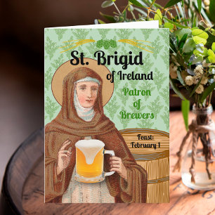 St. Brigid von Irland und ihr Bierfass Karte