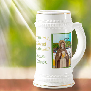 St. Brigid von Irland und ihr Bierlake Bierglas