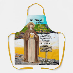 St. Brigid von Irland und ihr Bierlake Schürze