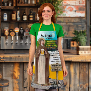St. Brigid von Irland und ihr Bierlake Schürze