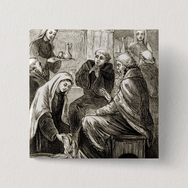 St. Brigit, das einen Bischof, 'von der Trias Button (Vorderseite)