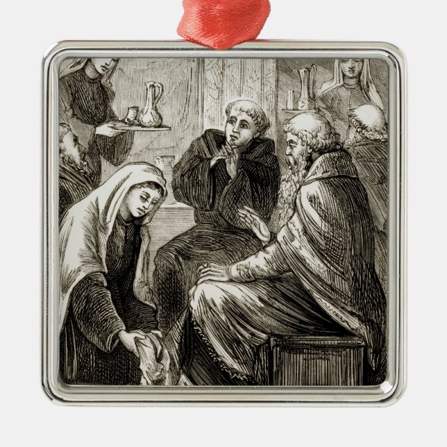 St. Brigit, das einen Bischof, 'von der Trias Silbernes Ornament (Vorne)